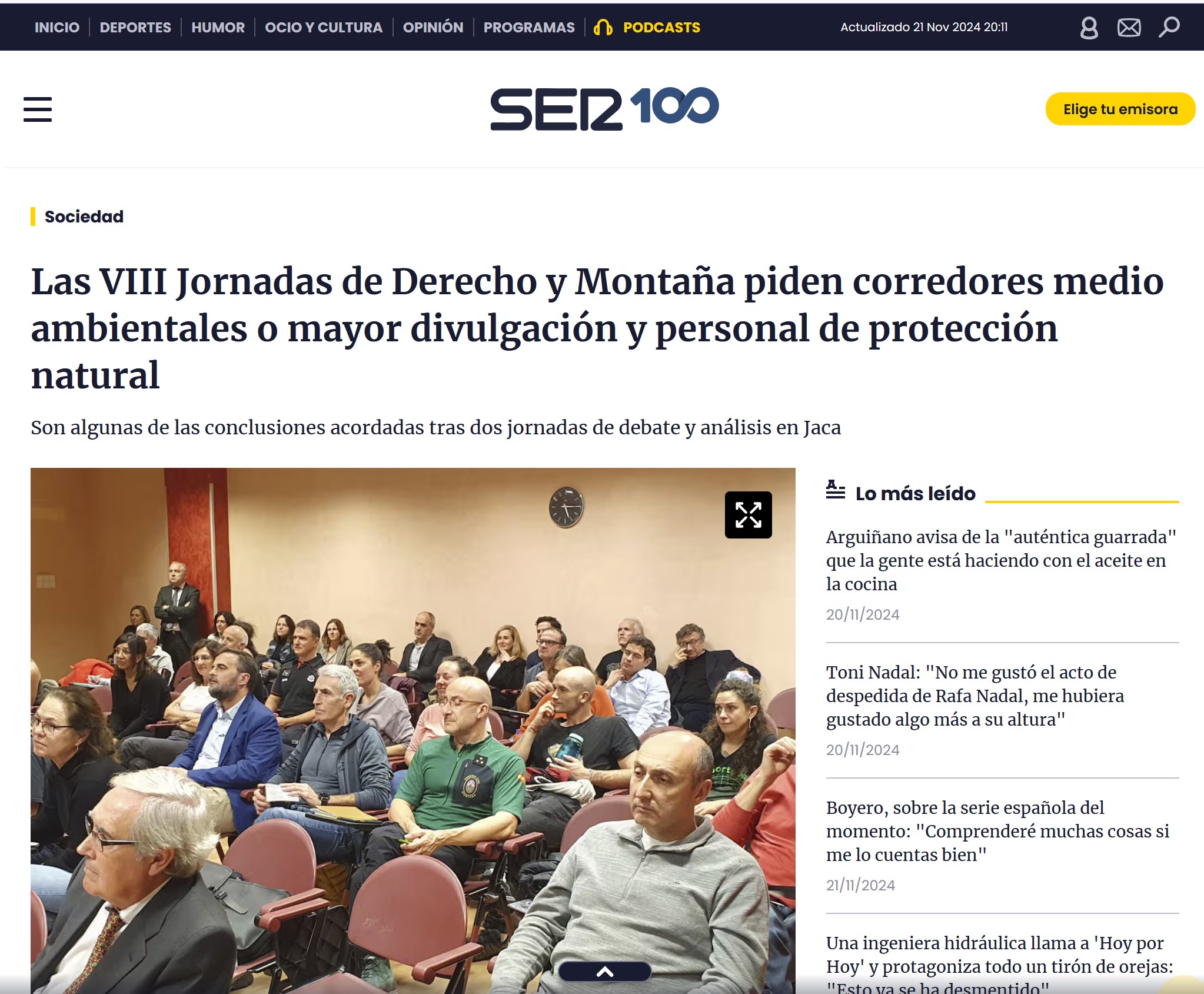 Las VIII Jornadas de Derecho y Montaña piden corredores medio ambientales o mayor divulgación y personal de protección natural