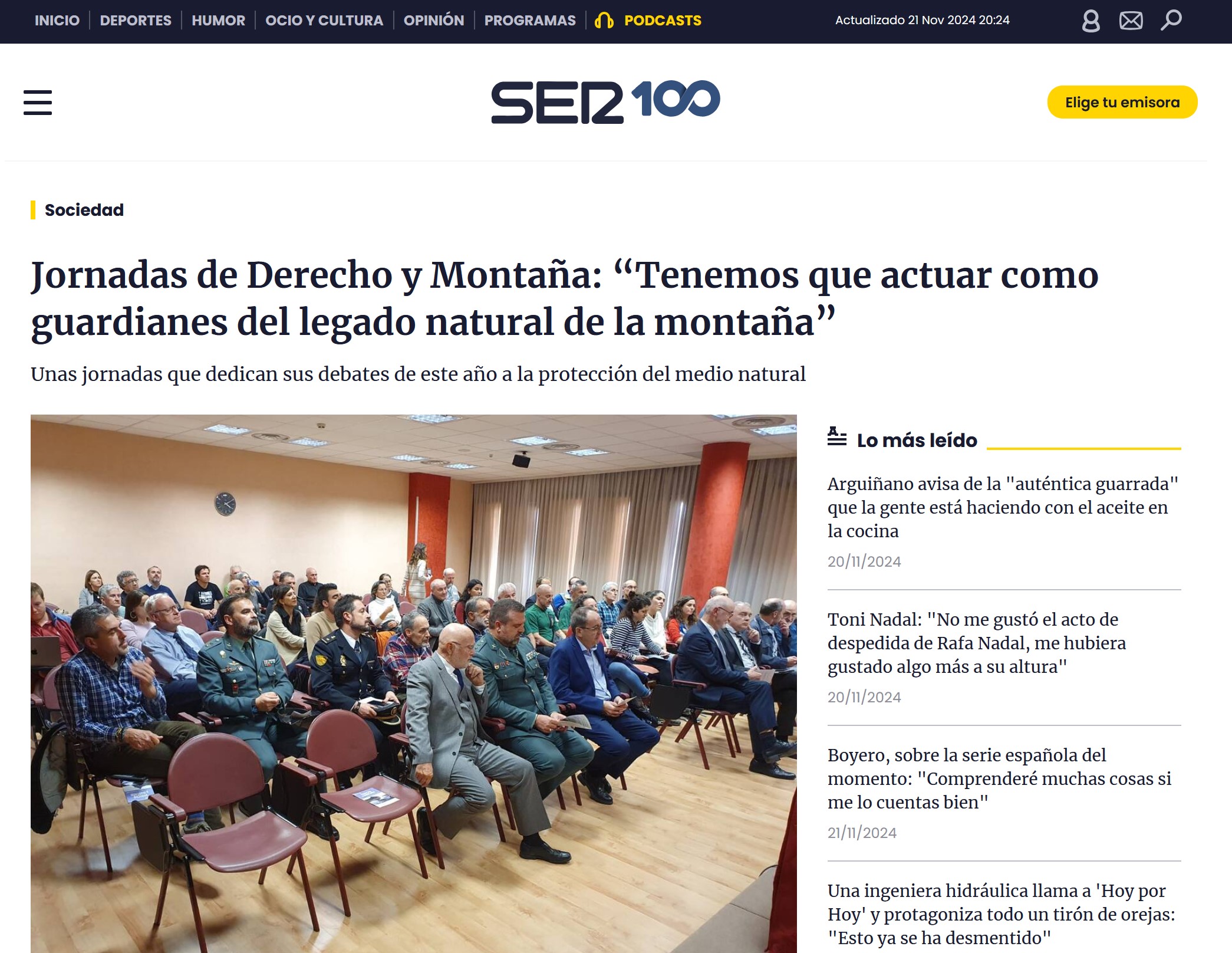 Jornadas de Derecho y Montaña: “Tenemos que actuar como guardianes del legado natural de la montaña”